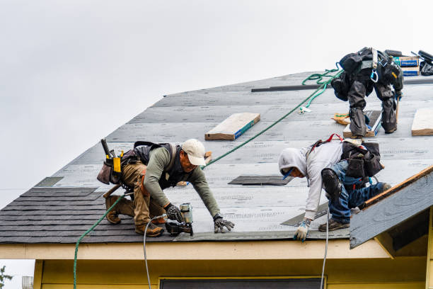 Professional Storm Damage Roof Repair technician working in Calhan, CO